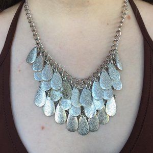 Silver scale necklace